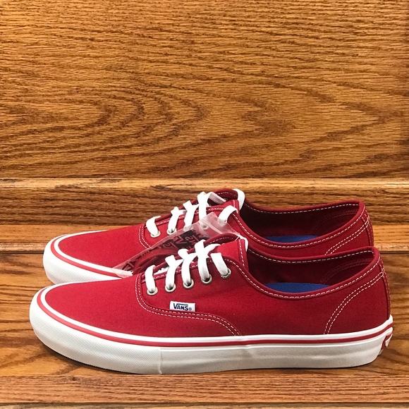 vans authentic red white